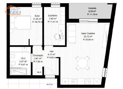T1+1 Portimão Novo com varanda 2 lugares de garagem