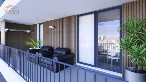 T2 Portimão Novo 2 frentes, varanda e terraço 2 lugares de garagem