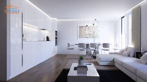 T2 Portimão Novo 2 frentes, varanda e terraço 2 lugares de garagem