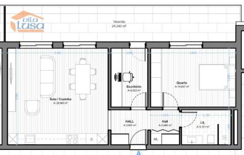 Armação de Pera T1+1 Novo com varanda e garagem 