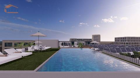 Armação de Pera T0 +1 Novo varanda garagem e piscina na cobertura 