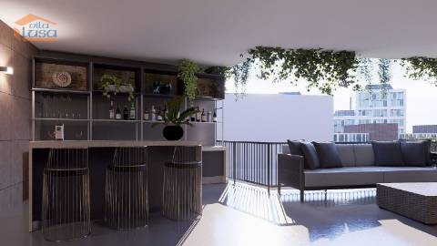 Armação de Pera,  T0 Novo com varanda, garagem e piscina na cobertura