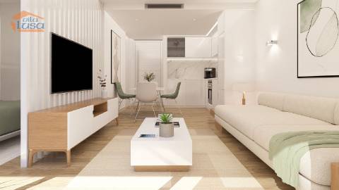 Armação de Pera,  T0 Novo com varanda, garagem e piscina na cobertura