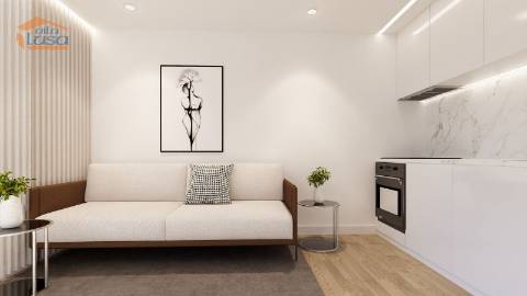 T0+1 Novo no centro de Armação de Pera a 300mt da praia.