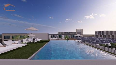 T0+1 Novo no centro de Armação de Pera a 300mt da praia.