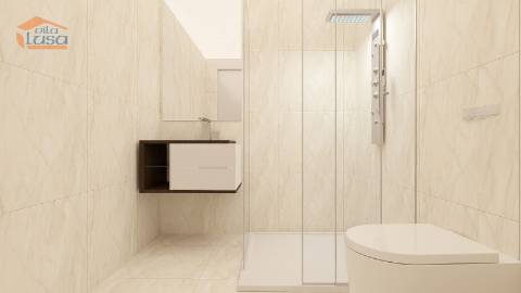 T2 Novo a 300mt da praia de Armação de Pera., c/duas suites, varanda c/ 21.30m2 e dois lugares de garagem.