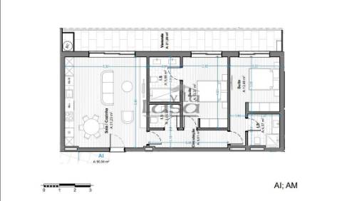 T2 Novo a 300mt da praia de Armação de Pera., c/duas suites, varanda c/ 21.30m2 e dois lugares de garagem.