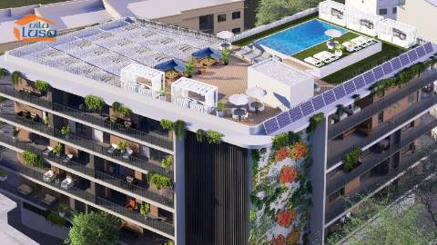 Armação de Pera T1 Novo 38 m2 varanda garagem e piscina na cobertura 