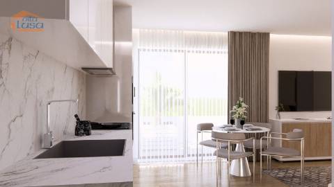  T1 Novo com varanda 21.20m2 e lugar de garagem, em Vilar do Paraíso V.N. Gaia