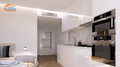  T1 Novo com varanda 21.20m2 e lugar de garagem, em Vilar do Paraíso V.N. Gaia