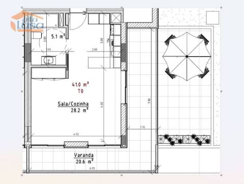 Apartamento T0 com terraço em Empreendimento de Referência  Mafamude, Vila Nova de Gaia