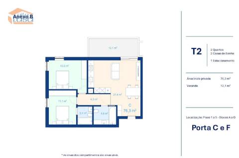  T2 Novo em Vilar do Paraíso, V.N. Gaia