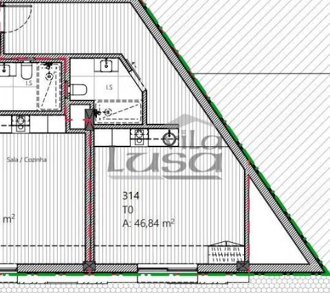 T0 c/ garagem e arrunos no Centro de Gaia.