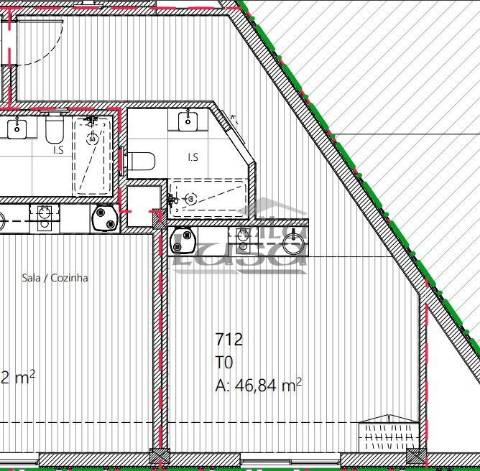 T0 c/ garagem e arrunos no Centro de Gaia.