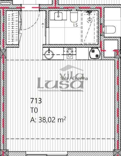 T0 c/ garagem e arrunos no Centro de Gaia.