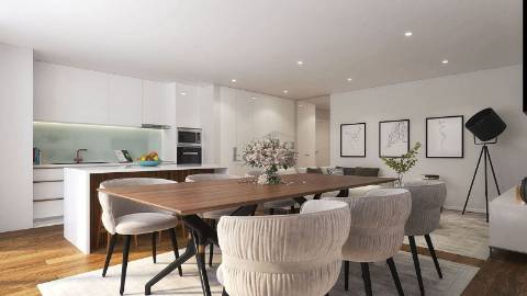 Apartamento T2 com terraço  no Edifício Santiago Leça da Palmeira