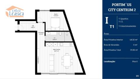 T1 Novo  c/ garagem em Portimão.