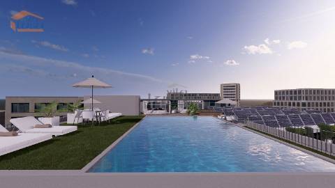 Armação de Pera,  T0 Novo com varanda e piscina na cobertura.