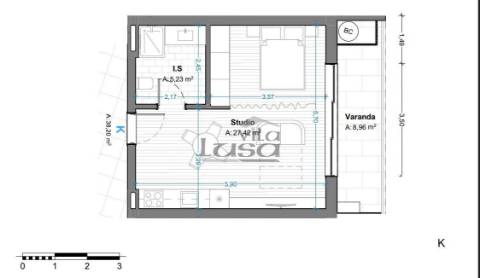 Armação de Pera,  T0 Novo com varanda e piscina na cobertura.