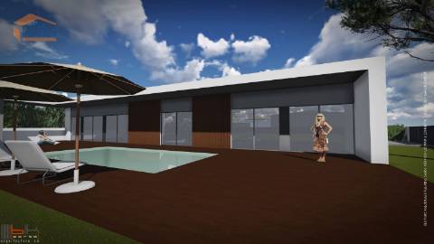 Terreno com 8300m2 com projeto aprovado para moradia térrea de 4 frentes em Castelo da Maia.