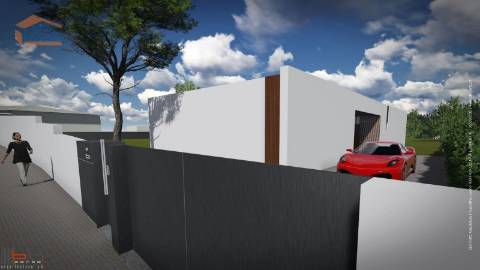 Terreno com 8300m2 com projeto aprovado para moradia térrea de 4 frentes em Castelo da Maia.