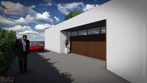 Terreno com 8300m2 com projeto aprovado para moradia térrea de 4 frentes em Castelo da Maia.