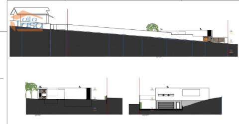 Terreno com 8300m2 com projeto aprovado para moradia térrea de 4 frentes em Castelo da Maia.