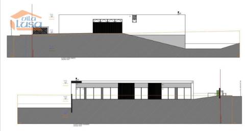 Terreno com 8300m2 com projeto aprovado para moradia térrea de 4 frentes em Castelo da Maia.
