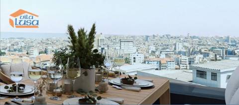 T0 no ultimo piso com Terraço 45.07m2,  lugar de garagem e arrumos no Centro de Gaia.