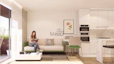 Apartamento T1 Novo com garagem em Vilar de Paraiso, Vila Nova de Gaia