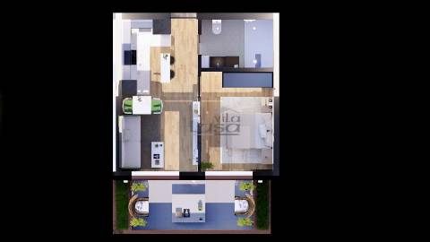 Apartamento T1 Novo com garagem em Vilar de Paraiso, Vila Nova de Gaia