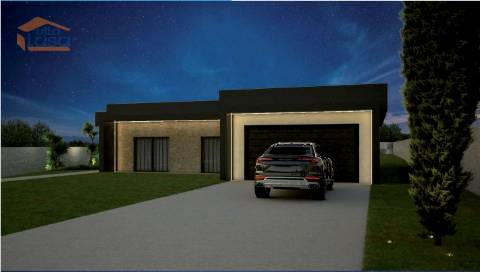 PROJETO APROVADO Moradia térrea T3/T4 O terreno já tem projeto aprovado para uma moradia térrea contemporânea,