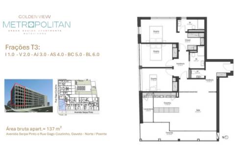 Apartamento T3 - Matosinhos Sul