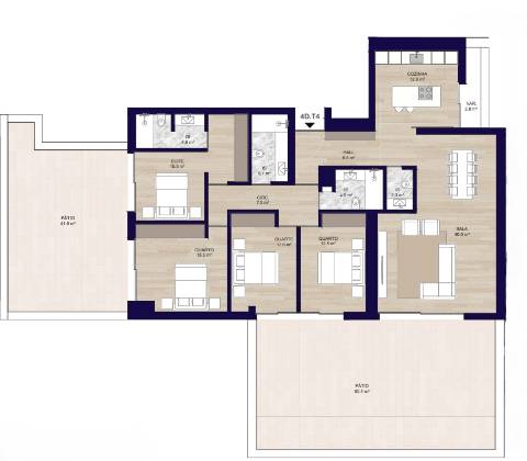 Apartamento T4 Venda em Matosinhos e Leça da Palmeira,Matosinhos