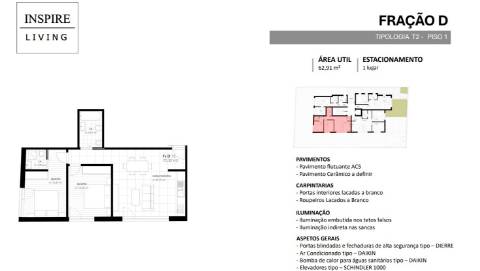 Apartamento T2  Viseu Centro