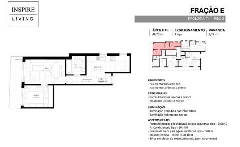 Apartamento T1  Viseu Centro