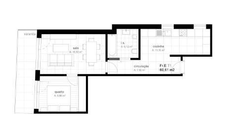 Apartamento T1  Viseu Centro