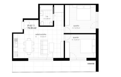 Apartamento T2  Viseu Centro