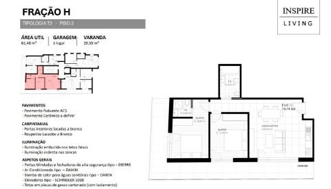 Apartamento T2  Viseu Centro