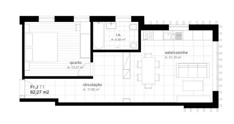 Apartamento T1  Viseu Centro