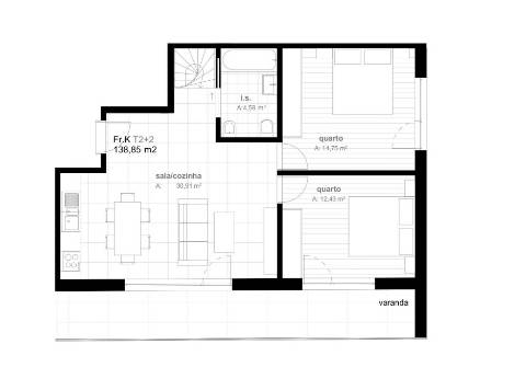 Apartamento T2+2 Duplex  Viseu Centro