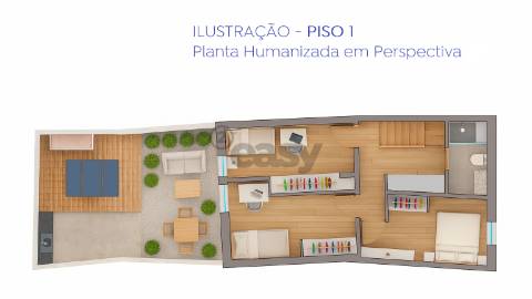 Moradia T2 com projeto de transformação em T3, centro histórico