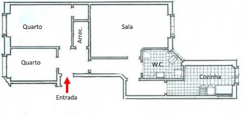 T2 totalmente remodelado equipado e mobilado para arrendar em Benfica, perto da Igreja.