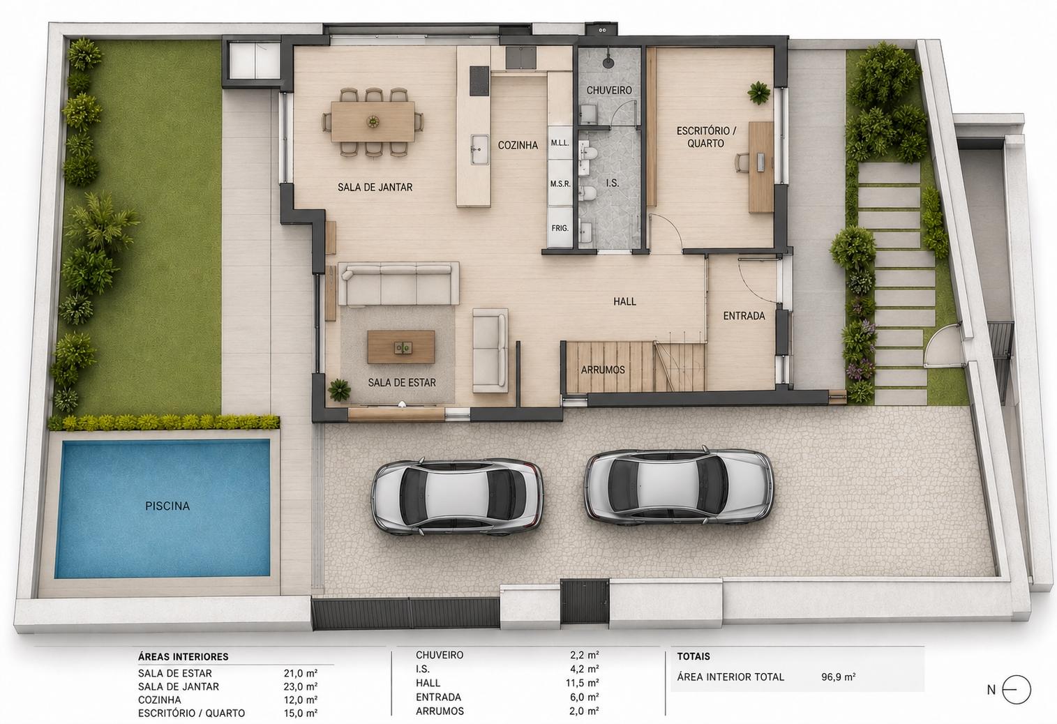 Moradia T4 com piscina