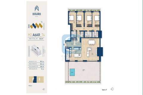 Apartamento T4 em construção no Empreendimento Marina Douro
