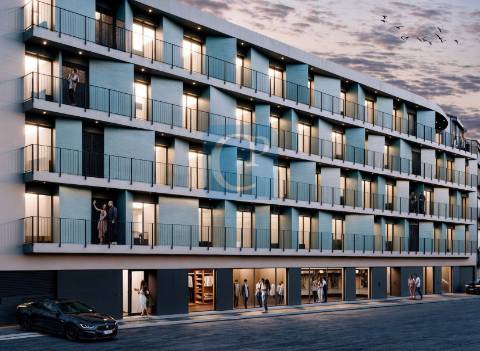 Apartamento T0 em construção, no empreendimento Costa Cabral Flats