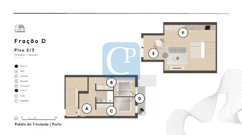 Apartamento T2 Duplex, Empreendimento Trindade, na Baixa do Porto