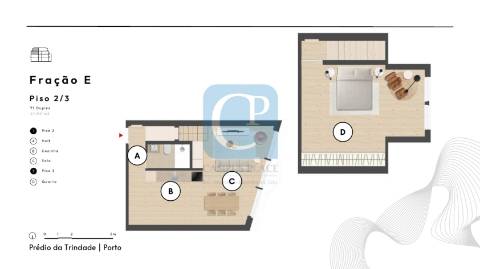 Apartamento T1 Duplex, Empreendimento Trindade, na Baixa do Porto