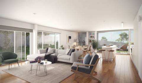 Apartamento T3 com jardim privativo em construção -  Casas Garcia de Orta