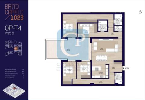 Apartamento T4 em construção, no Empreendimento Brito Capelo 1023